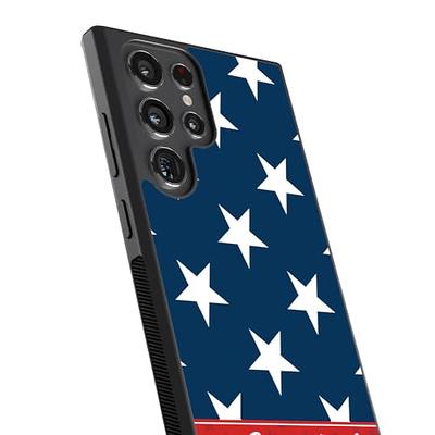 Red White Blue Stars Personalized Black Rubber Phone Case