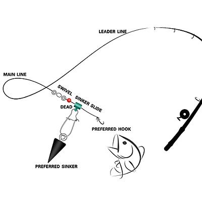 SINGMATOOLS 100 Pack snap on Swivel Fishing Clasp Swivel sea