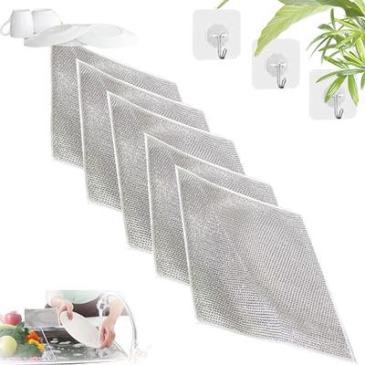 Multipurpose Wire Dishwashing Rags for Wet and Dry - 2024 New Dish Cloths  for Washing Dishes, Steel Scrubbers for Cleaning Dishes, Chain Mail  Scrubber