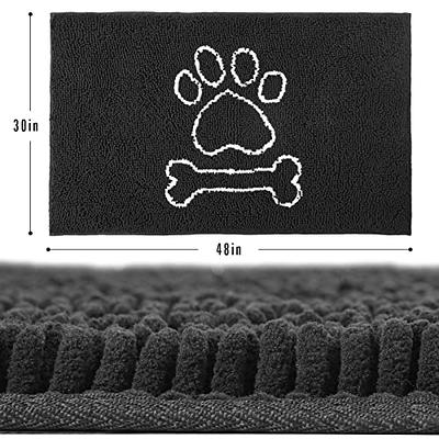 Doormat Dog Chenille Indoor Entrance Pet Door Mats Anti-Slip Floor Rug  Carpet for Mud Entry Busy Area Dogs Muddy Pawprints