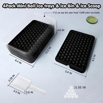 Silicone Ice Trays For Freezer, Stackable Ice Cube Tray With Lid, Bin &  Scoop, Durable Ice Mold Making 64pcs Ice Chilling Cocktail Whiskey Tea  Coffee