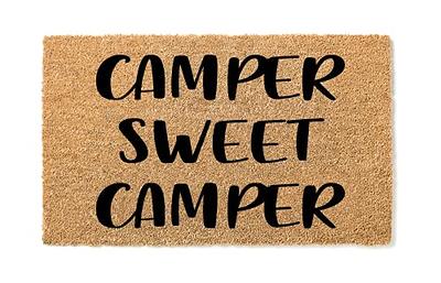 Funny Welcome Mat Personalized Doormat Happy Camper Welcome Doormat Camper  Door