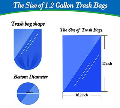 1.2 Gallon 120 Clear Small Trash Bags Bathroom 1 Gallon Garbage Bags  Plastic Wastebasket Mini Trash Bags Can Liners for Home and Office Bins,  120