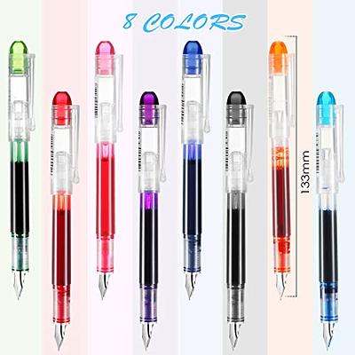 12 Pieces Disposable Fountain Pens, Quick-Drying Ink Pen, Smooth-Writing  Multicolor Art Supplies for Sketching, Journaling, Calligraphy and Doodling