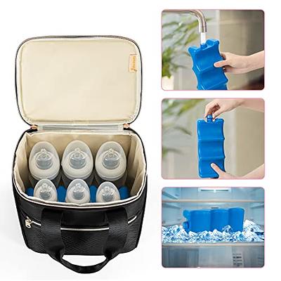 Breastmilk Cooler Bag, Double Layer, Fits 6 Bottles, Up to 9 oz for  Breastfeeding Breast Pump Pump 