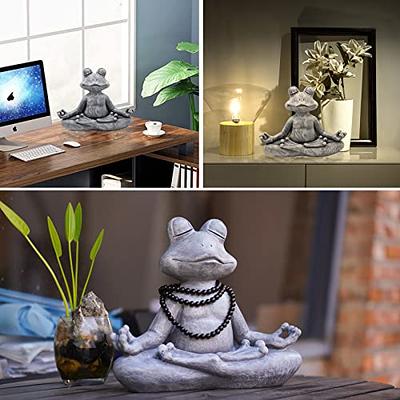 Goodeco Meditating Zen Yoga Cat Figurine Garden Statue,Indoor