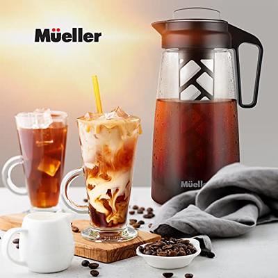  Famiworths Iced Coffee Maker with Milk Frother, Hot