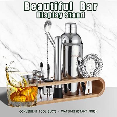 Mixology Bartender Kit With Stand - 19 Piece Bar Set Cocktail Shaker Set,  Drink Mixer Set For Home Bar With All Bar Accessories - Bar Tool Set