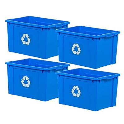 HOMZ 18 gal. Plastic Storage Bin, 8-Pack, Blue - Yahoo Shopping