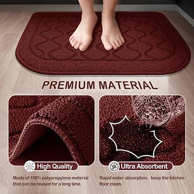 Soft Kitchen Floor Mats Ribbed Super Absorbent Kitchen Rugs