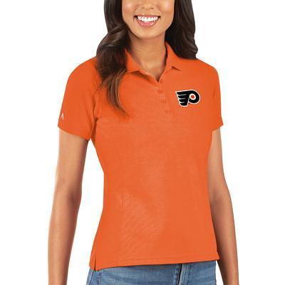 Philadelphia Flyers Antigua Esteem Polo - Heathered Black/Orange