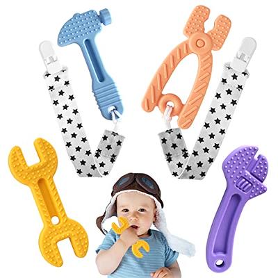 COZYPANDA 2 Pack Silicone Baby Teething Toy Never Drop Infants