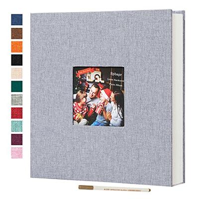 Totocan Photo Album Self Adhesive, Large Magnetic Self-Stick Page Picture  Album with Leather Vintage Inspired Cover, Hand Made DIY Albums Holds 3X5,  4X6, 5X7, 6X8, 8X10, 10x12 Photos 