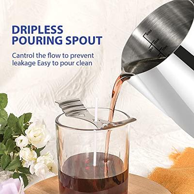 Loveindiy Candle Making Pouring Pot, Dripless Pouring Spout & -resisting Handle Designed Wax Melting Pot, Stainless Steel Construction Candle Making