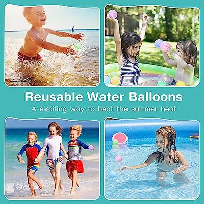  Reusable Water Balloons for Kids 24 PCS Quick Fill Silicone  Water Bombs Games Splash Balls with Mesh Bag Pool Beach Backyard Water Toys  for Boys Girls Outdoor Toys Activities Summer Toys