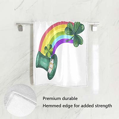 Soft Rainbow Color 3PC Bath Towels, Bath Towel with Hair Towel Set