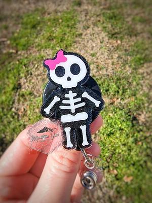 Cute Skeleton Glitter Badge Reel, X-Ray Technician Badge Reel