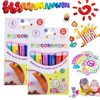  Magic Puffy Pens, DIY Bubble Popcorn Drawing Pens