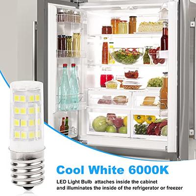 LED Refrigerator Light Bulb 3W, 40W Equivalent E26 Medium Base LED Bulb for  Frigidaire,No Flicker 6000K Daylight White Freezer Home Lighting Lamp