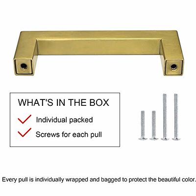 goldenwarm Gold Dresser Drawer Pulls 10 Pack Brass Cabinet Handles