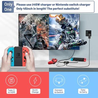 SIWIQU TV Docking Station for Nintendo Switch / Switch OLED,Switch Dock  Station Replacement with 4K HD Adapter /Type C/USB Port