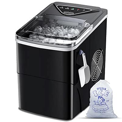 VIVOHOME 11.6 in. 26lb. Electric Portable Ice Maker with Handle, Hand Scoop  and 10 Ice Bags in Red wal-VH1179US-RE - The Home Depot