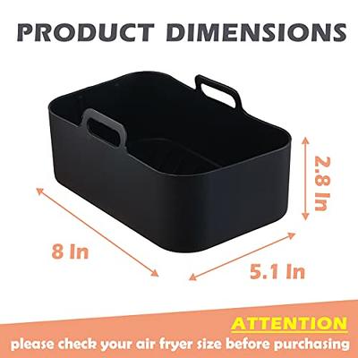 2 Pack Air Fryer Liners Silicone Pot for Ninja Foodi Dual DZ201 8QT / DZ090  6QT Air