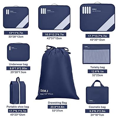 Light Blue Drawstring Bags, Set of 8