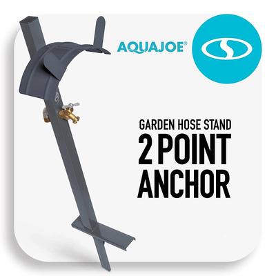 AQUA JOE 125 ft. Capacity Garden Hose Stand with Brass Faucet, Gray - Yahoo  Shopping