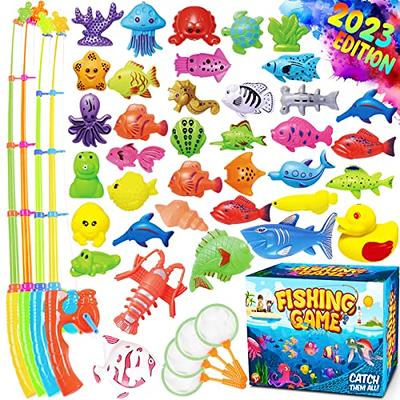 TOY Life Magnetic Fishing Game for Kids with 4 Fishing Pole, Pool Fishing  Games Fish Bath Toy, Water Toys for Kids Age 3-5, Toddlers Pool Toys,  Fishing Toy, Outdoor Fishing Bath Toy