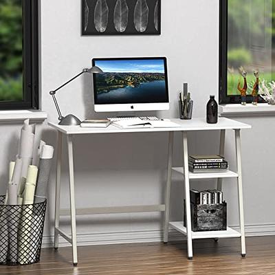 SHW Home Office 32-Inch Computer Desk, White