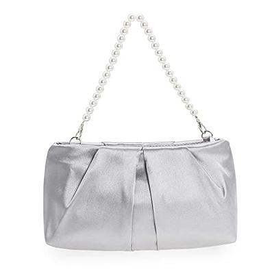 Hobo Bag Women Evening Bag Clutch Y2k Sparkly Silver Purse Tote Handbag -  Walmart.com