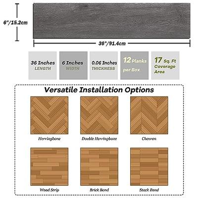 Adedeo Luxury Vinyl Plank Floor Tiles 10-Pack 6x36 India