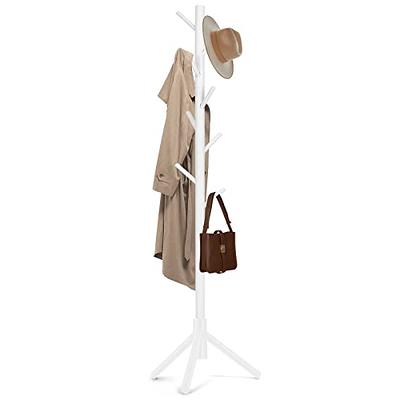 Garment Coat Rack Stand Clothes Wooden Hanger Hat Bag Umbrella Hook Holder  Shelf