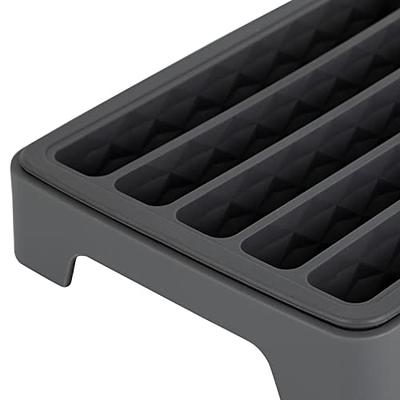 Tovolo Perfect Cube Silicone Ice Tray with Lid - Charcoal