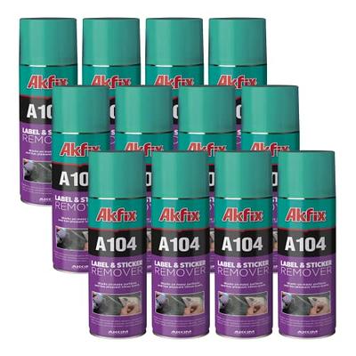 Akfix A104 Sticker Remover Spray - Cleaning Labels on Wood, Glass & Plastic  - Safe Decal Remover for Tape, Residue, Gum and Stain Marker, Glue Eraser