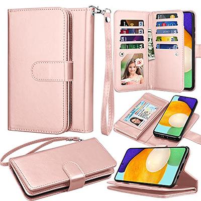 NJJEX Wallet Case for Samsung Galaxy S21 5G, for Galaxy S21 Case, [9 Card  Slots] PU Leather ID Credit Holder Folio Flip [Detachable] Kickstand