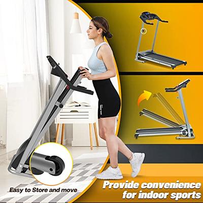 FYC 1.5HP Foldable Portable Treadmill for Home, Electric Motorized Running  Machine with Heart Rate Sensor for Gym Home Fitness Workout Jogging Walking