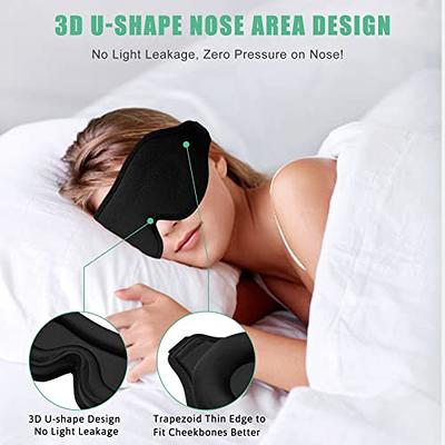 Eye Mask for Lash Extensions, Eyelash Sleeping Mask for Extensions, 3D  Sleeping Mask for Women Men with Adjustable Strap Ear Plugs, Sleep Mask for