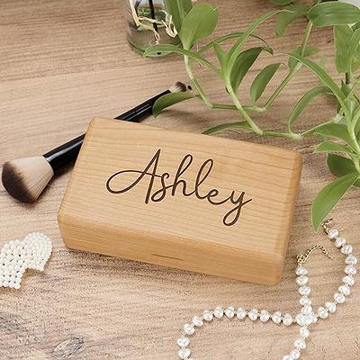 Personalized Jewelry Box with Name - 10 Design, Cherry - Custom