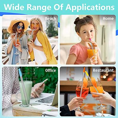 Hiware Reusable Silicone Straws, Long Flexible Silicone Drinking Straws  with Cleaning Brushes for 30 oz Tumblers RTIC/Yeti - 10 Pieces - BPA-Free -  No