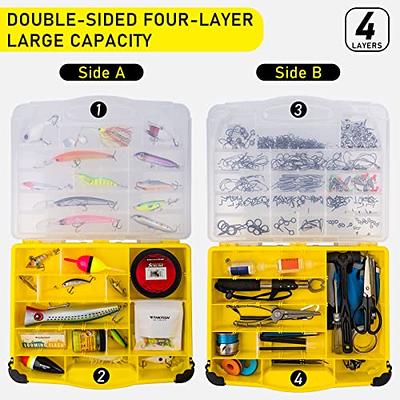 Double Layer Tackle Box, Two Level Fishing Tackle Box Organizer with  Adjustable Dividers, Outdoor Fishing Large Capacity Tackle Storage Box