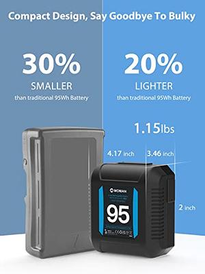 Moman V Mount Battery, Power 95 Mini V Lock Batterys 95Wh 6450mAh