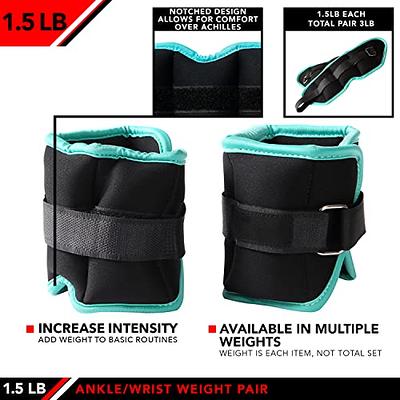 Adjustable Ankle Weights 1 To 2/5/10/20 LBS Pair with Carry Bag -  Breathable Fabrics, Reflective Trim - Strength Training Leg Wrist Arm Ankle  Walking