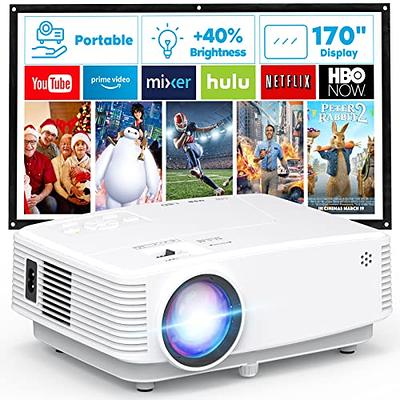  4K Support Projector with Wifi and Bluetooth, HOMPOW Mini  Portable Projectors for Outdoor Home Movie, Compatible with Laptop,  Smartphone, TV Stick, Xbox, PS5 : Electronics