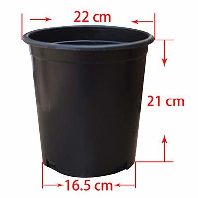 Viagrow 2 gal. Plastic Nursery Pots (7.57 Liters) 10-Pack