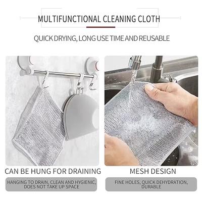 CDFUMY Multifunctional Non-Scratch Wire Dishcloth, Non-Scratch Wire  Dishcloth, Multipurpose Wire Dishwashing Rags for Wet and Dry, for Dishes,  Sinks, Counters, Stove Tops (10PCS) - Yahoo Shopping