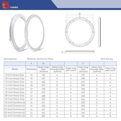 Lazy Susan Hardware, Heavy-Duty Aluminum Rotary Bearing Lazy Susan Table  Bearing Turntable Bearing Base Hardware Large Table Bearing Smooth Silent