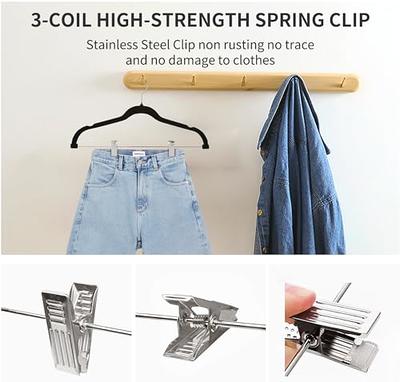 10 Pack Velvet Slim Cloth Hangers, With Metal Clips, Hook Swivel