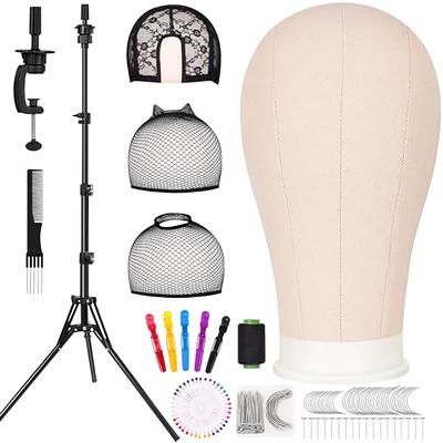 TwoWin Wig Head Stand Set, [ 63inch Tall ] Wig Stand Tripod with